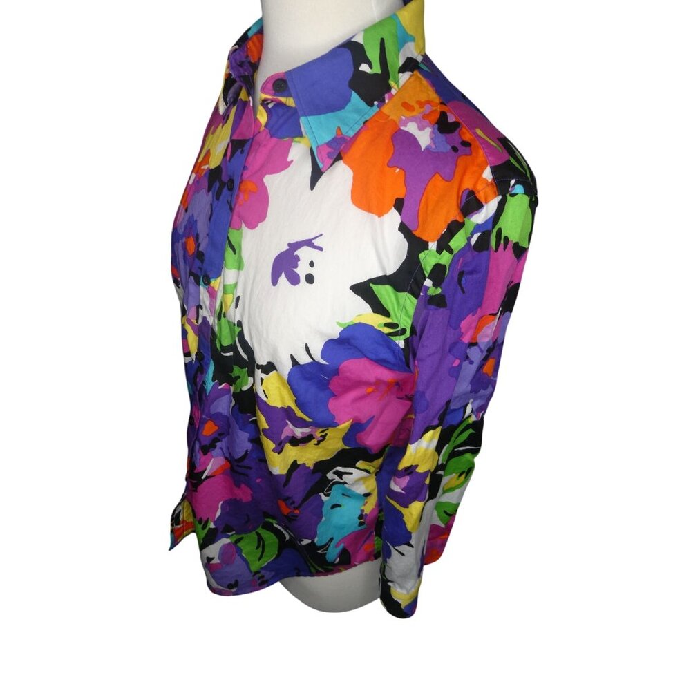 Ralph Lauren Women's Petite Long Sleeve Rainbow Top‎ - Picture 3 of 8